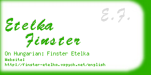 etelka finster business card